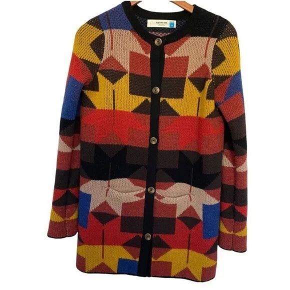 ANTHROPOLOGIE SPARROW Lonestar Navajo Cardigan Sweater Size XS - Picture 14 of 16